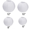 Miniatyrbillede 2 af 6: Lihao Papir Lanterne Lampskærm Bryllupsdekoration Papir Lanterne Hvid (10
