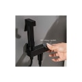 Miniatyrbillede 2 af 4: Toiletsprayersæt, sort messing hånd bidet sprayersæt bidet sprayervægmonteret