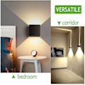 Miniatyrbild 2 av 4: 12W inomhus/utomhus vägglampa, dimbar, vattentät IP65 LED