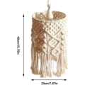 Miniatyrbild 4 av 8: Handgjord lampskärm, hängande lampskärm, boho macrame lampskärm