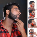 Miniatyrbillede 4 af 5: 4 stk. Trim Beard Comb Beard Skabelon til mænd Beard Shaping Tool