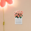 Miniatyrbillede 2 af 5: 2 stk romantiske blomster soveværelse afbryder klistermærker selvklæbende