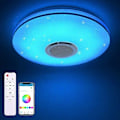 Miniatyrbillede 1 af 5: 36W LED loftslampe dæmpbar med Bluetooth-højttaler, fjernbetjening og