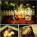 Miniatyrbilde 5 av 6: 12 x 20 LED flaske lys kork med batteri, bryllupsdekorasjon, 2M flaske lys