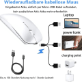 Miniatyrbilde 6 av 6: Gjenladbar Bluetooth-mus for bærbar PC og nettbrett