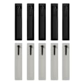 Miniatyrbillede 1 af 5: 10 stk. Læder Markør Taske Fountain Pen Etui Blød Sort + Off White