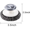 Miniatyrbilde 3 av 5: Rustfritt stål skrubber med håndtak, kraftig rengjøringsutstyr for gryter, panner, griller, ovner og andre tøffe jobber (6 stk)