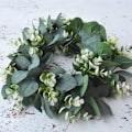 Miniatyrbillede 2 af 7: Eukalyptus kunstig krans, krans, juledekoration til dør, vægkrans, efeu guirlande