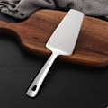 Miniatyrbild 1 av 4: Rostfri kakskärare pizzaspatel server med platt handtag, spegelpolerad och diskmaskinssäker, silver