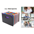 Miniatyrbild 7 av 7: A4-dokumentmapp 24 fack expanderbar mapp stor utrymme expanderbar mapp