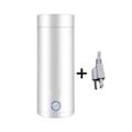 Miniatyrbillede 1 af 5: Rejse elektrisk kedel, bærbar kedel 400 ml, 3 i 1 mini elektrisk kedel med varmholdefunktion, hvid