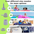 Miniatyrbillede 8 af 8: Ultra Mini Luftpumpe, Genopladelig, 4 Désen, Hvid