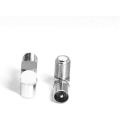 Miniatyrbilde 2 av 3: TV-antenne koaksialadapter hunn til hann, vinklet, 2 stk F-kontakt