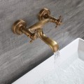 Miniatyrbillede 3 af 5: Antik kobberbassin mixer tap vægmonteret flydende badekar vask