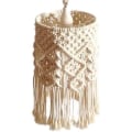 Miniatyrbild 1 av 8: Handgjord lampskärm, hängande lampskärm, boho macrame lampskärm