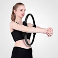 Pikkukuva 8 / 8: Pilates-rengas jooga kuntoilu taikaympyrä koko kehon harjoittelu musta