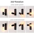Miniatyrbilde 5 av 6: Industriell innendørs vegglampe Retro Design Vegglampe Justerbar