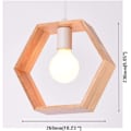 Miniatyrbillede 5 af 5: Industriel træloftlampe med ophængslys, moderne Lumiere-lampe