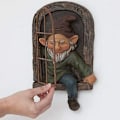Miniatyrbillede 3 af 8: Fantasifulde havedekorationer og dekoration - Lad vinduesgnomen, minignomen,