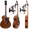 Miniatyrbild 5 av 6: Gitarrväggfäste, 2-pack Moodve gitarrformad metall svart gitarrkrok stativ för