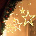 Miniatyrbilde 4 av 7: Julelysstjerne 138 LED 8 moduser lysgardin innendørs/utendørs IP65