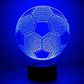 Miniatyrbild 1 av 5: Fotboll 3D Illusion Nattlampa, 7 Färger Ändrar Touch Control LED-skrivbord