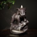 Miniatyrbillede 6 af 7: YYW Elefant Røgelseholder med 20 stk. Tilbageflow Røgelsekegler, Asien