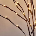 Miniatyrbilde 5 av 7: Set med 3 utendørs innendørs lystre 60LEDs vanntette lysgrener 76CM