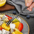 Miniatyrbillede 5 af 5: 1 sæt dessertgaffel i rustfrit stål af fødevarekvalitet, rustfri forretningsfrugtgaffel med opbevaringsboks til hjemmet (flerfarvet)