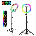 Miniatyrbillede 1 af 7: Ringlys til bærbar computer til videokonferencer, 8\" LED selfie ringlys med udtræk