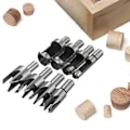 Miniatyrbillede 1 af 8: 8 stk. End Cap Cutter Træskæringsværktøj Træprop Bits Træprop Cutter