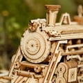 Miniatyrbild 3 av 5: Lokomotiv mekanisk byggsats - 3D träpussel modellbyggsats tänkande spel - pussel G