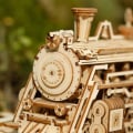Miniatyrbillede 3 af 5: Lokomotiv mekanisk konstruktionskit - 3D træpuslespil modelbygningssæt tænkespil - puslespil G