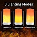 Miniatyrbillede 2 af 5: LED flammelampe, USB genopladelig flamme natlampe, vandtæt