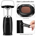 Miniatyrbild 3 av 5: Alftek 6 LED solardriven handvevad dynamo LED-lampa / lykta / lampa för utomhusbruk