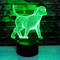 Miniatyrbilde 2 av 5: 3D LED-hundelampe med fargeskiftende bryter, perfekt borddekorasjon