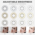 Miniatyrbillede 5 af 8: Concept 2 i 1 LED Selfie ring lys bordmontering lys iPhone Holder med