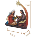 Miniatyrbilde 2 av 5: Hellige Familie Julekrybbe Figurer, Jesus Kristus Statue Maria