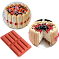Miniatyrbillede 5 af 5: 2 stk. rektangulær silikoneform, kageform, rektangulær silikoneform til kiks, til brød, kage, chokoladebar, Ba-