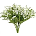Miniatyrbild 1 av 6: 3 st konstgjorda blommor inomhus utomhus konstgjord buske med vita blommor