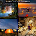 Miniatyrbild 5 av 6: 4-pack flamljus trädgårdslampor IP65 vattentäta solcellslampor