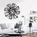Miniatyrbilde 5 av 5: 1 stk Solgud Jern Ornament Dekorasjon Anheng Sol Blomst Ring