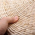 Pikkukuva 7 / 8: UxradG tuolin istuinmatto, ruoho tyyny, tyyny, beige, käsintehty, pyöreä,