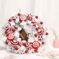 Miniatyrbilde 4 av 4: Julekrans, Adventskrans, Dørkrans, Veggkrans til oppheng med rød