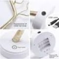 Miniatyrbilde 6 av 6: Juletrær illusjonslampe USB barneromsdekorasjon 3D perle nummertre