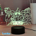 Miniatyrbild 7 av 8: Nattlampa 3D LED Illusion Desk 16 Färgvariationer Actionfigur Lampa