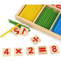 Miniatyrbilde 2 av 6: Reastar Montessori Matematikkleketøy Fargerike Beregningspinner Tretall