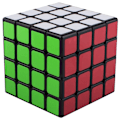 Pikkukuva 1 / 4: Nopeuden musta perus Rubikin kuutio 6 väriä palapeli erikoiskoulutuslelu, 4x4 ilman tarroja