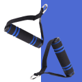 Miniatyrbild 4 av 5: Enhandsgrepp, latsdrag handtag för fitnessband set, idealisk för träning blå