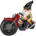 Miniatyrbillede 2 af 5: Havehave kørende motorcykel dværg harpiks håndværk gårdhave statue